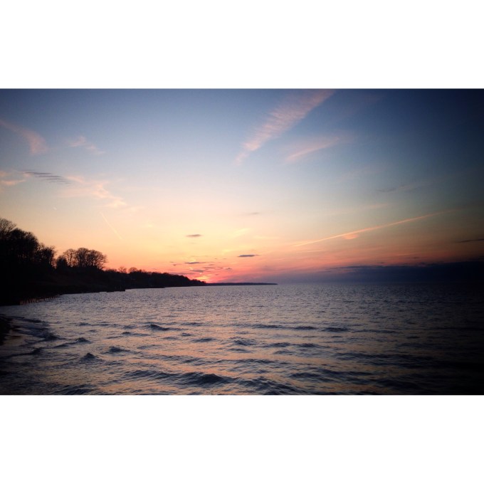 sunset. lake erie.
